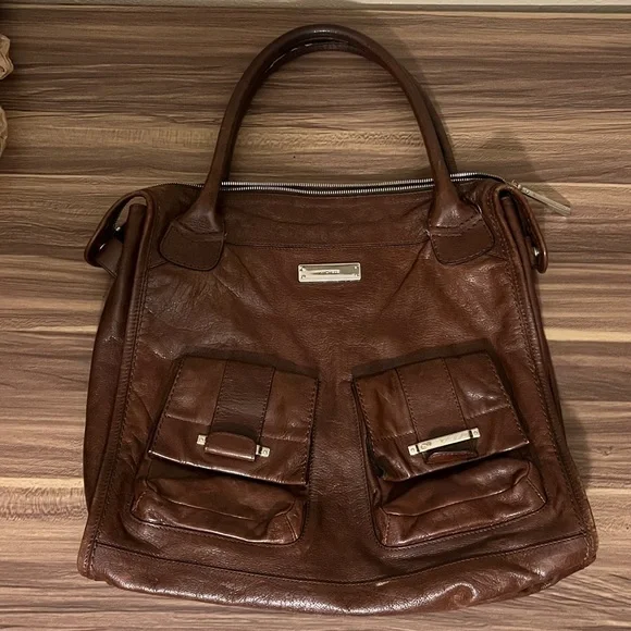 MICHELLE Brown Leather Tote Bag - Picture 2 of 16